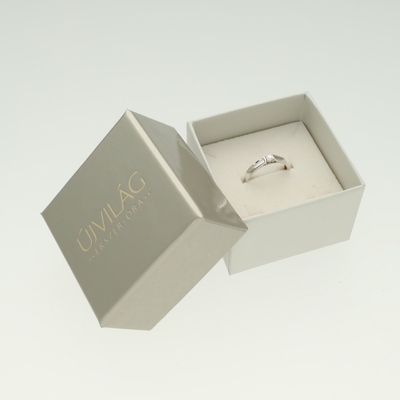 Fehér arany gyűrű 52-es méret (B49328)